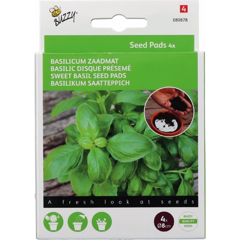 Buzzy® Seedpads Basilicum 4x 8cm