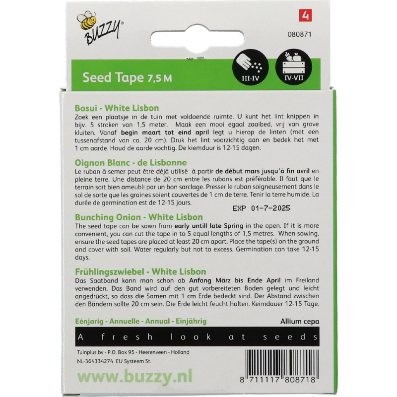 Buzzy® Zaadband Bosui White Lisbon
