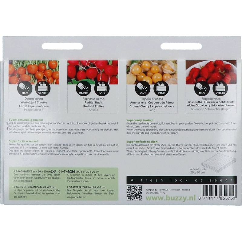 Buzzy® Seed Mats Healthy Snacks