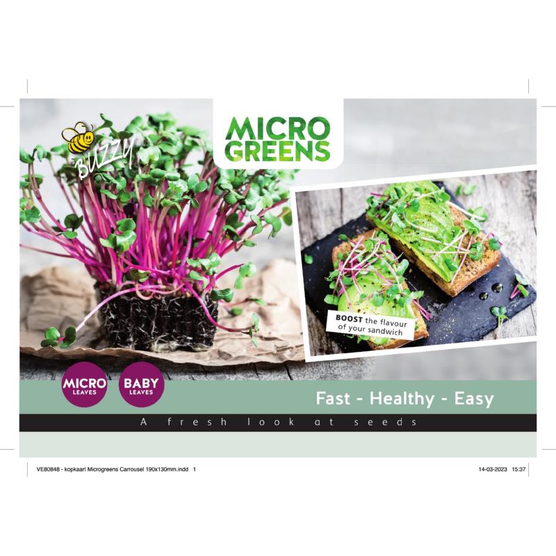 Kopkaart Microgreens H85570/V89899