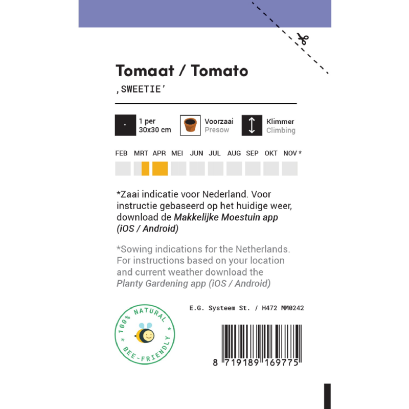 Makkelijke Moestuin Kerstomaat Sweetie