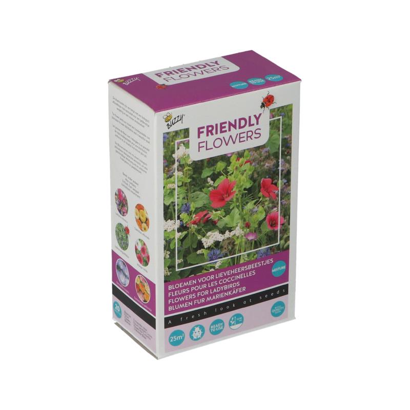 Buzzy® Strooidoosje Friendly Flower Lieveheersbeestjes 25m²
