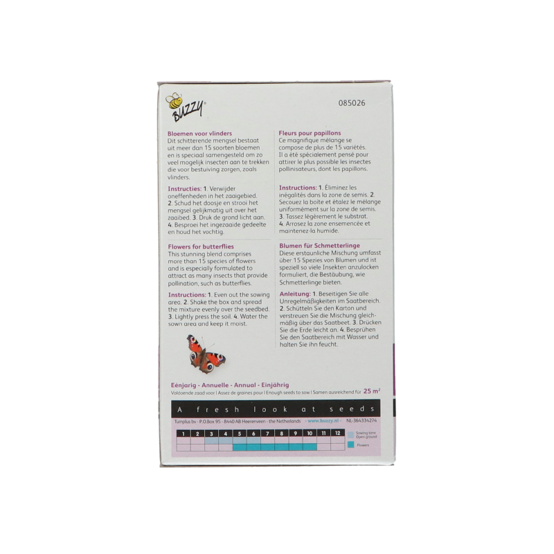 Buzzy®Friendly Flowers Ready to use ButterFly 25m²