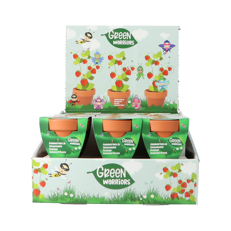 Green Warriors® Grow Gifts Aardbei 30st. in display (1)
