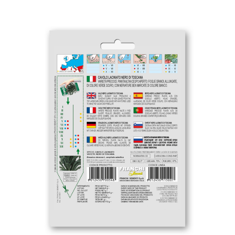 Fr Bladkool, Cavolo Laciniato Nero Di Toscana 35/7