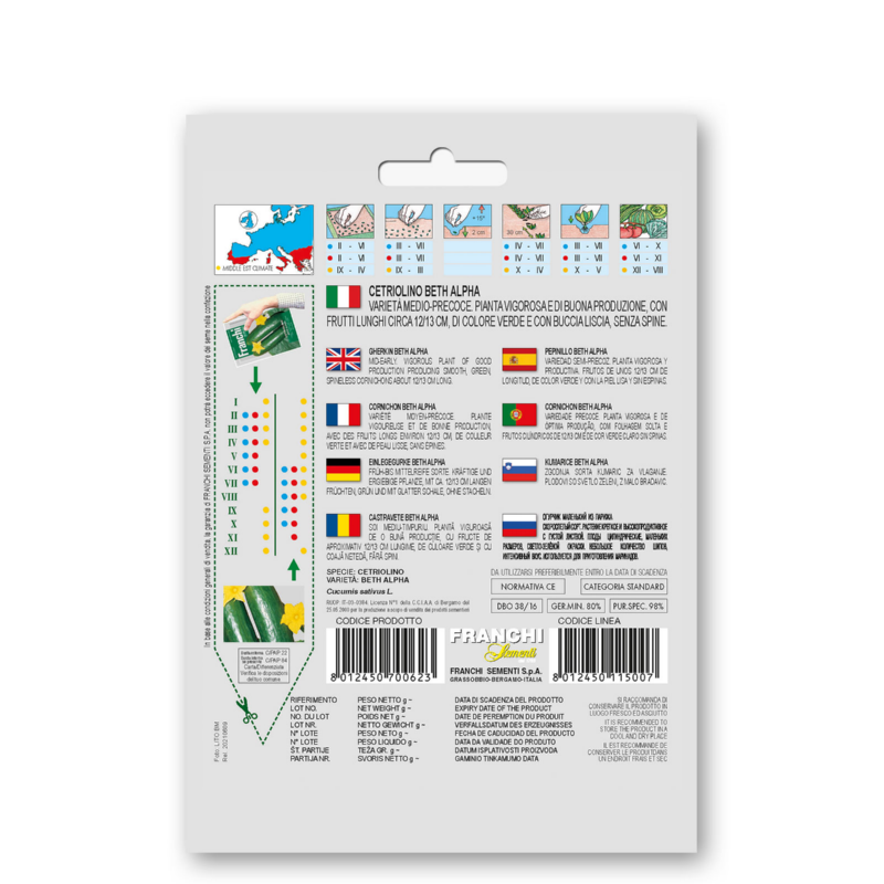 Franchi Cetriolino Beth Alpha 38/16