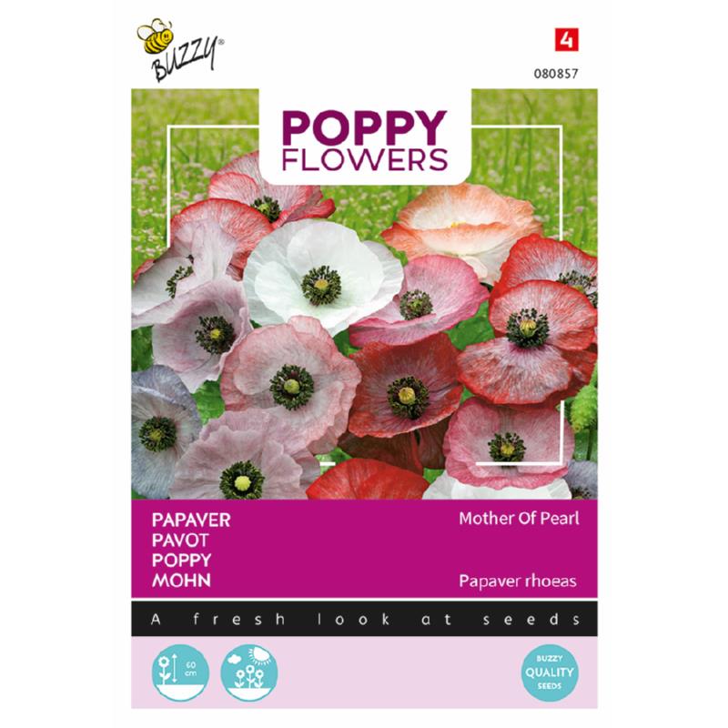 Buzzy® Poppy Flowers, Poppy Mother Of Pearl