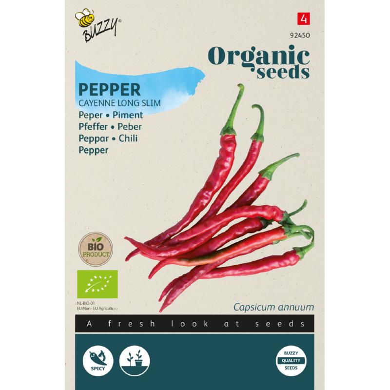Buzzy® Organic Peper Cayenne long slim (BIO)