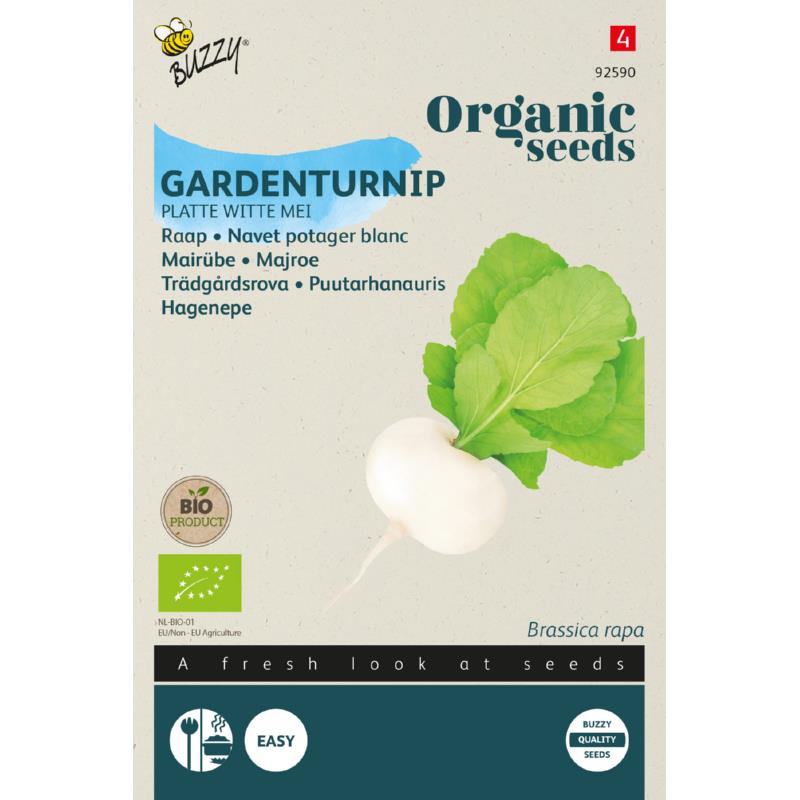 Buzzy® Organic Gardenturnip Platte Witte Mei(BIO)