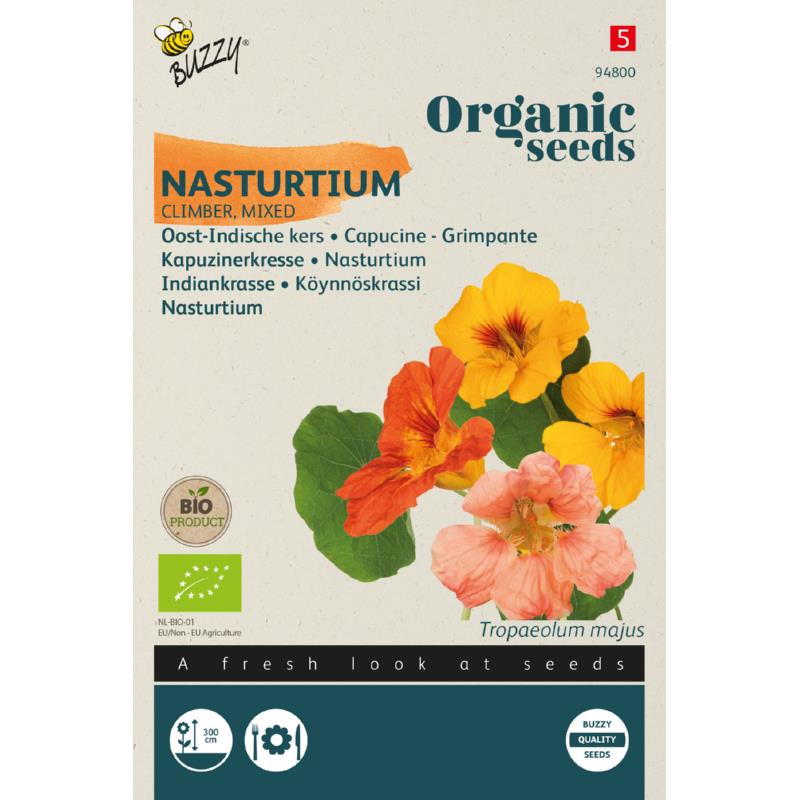 Buzzy® Organic Nasturtium - Climber, mixed(BIO)