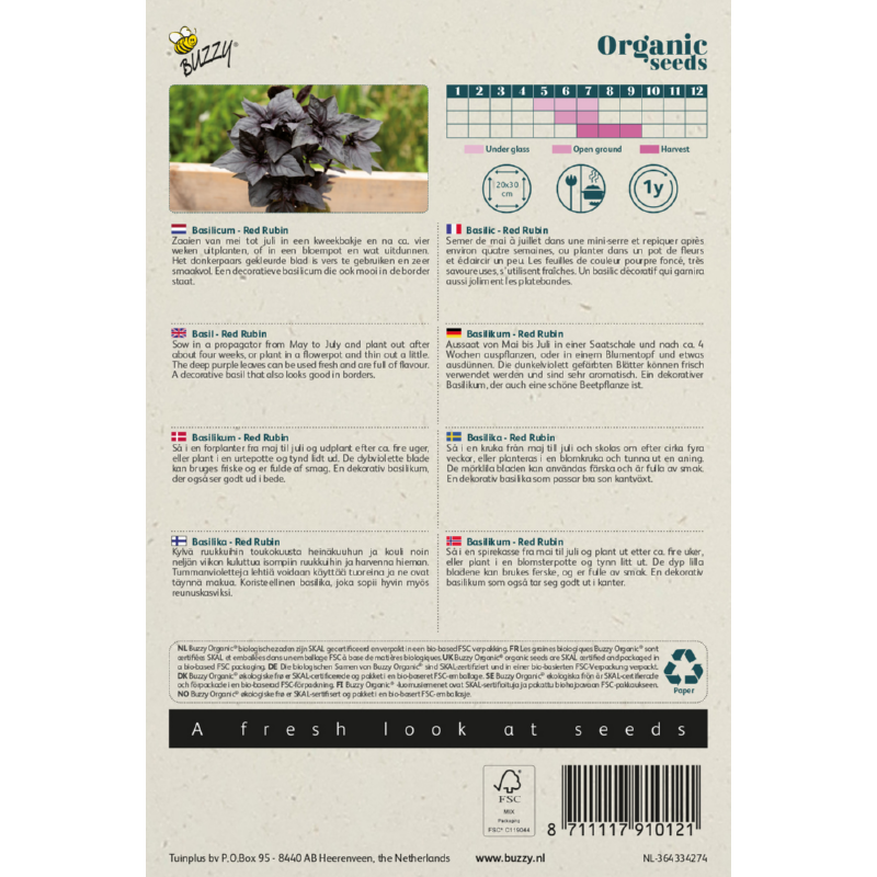 Buzzy® Organic Basil Red Rubin (BIO)