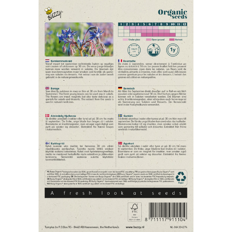 Buzzy® Organic Borage  (BIO)