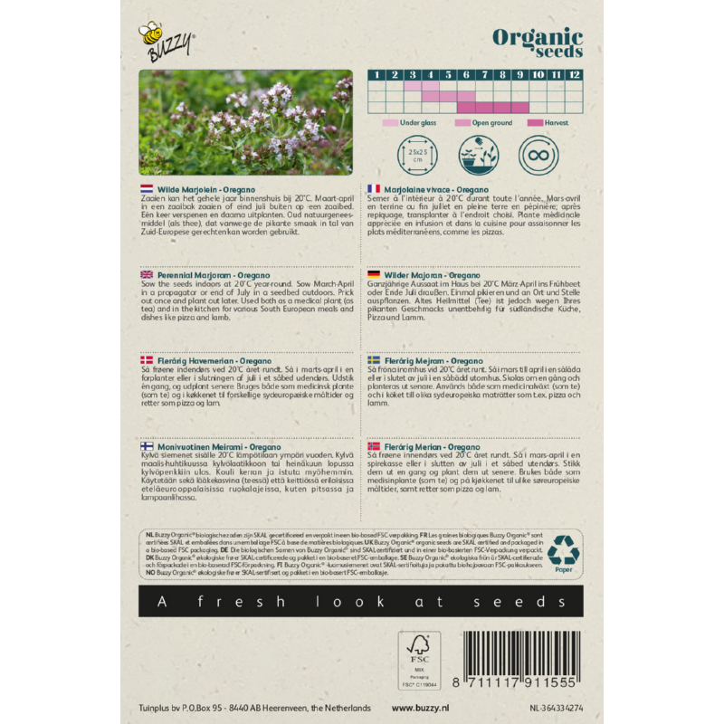 Buzzy® Organic Wilde Marjolein - Oregano (BIO)