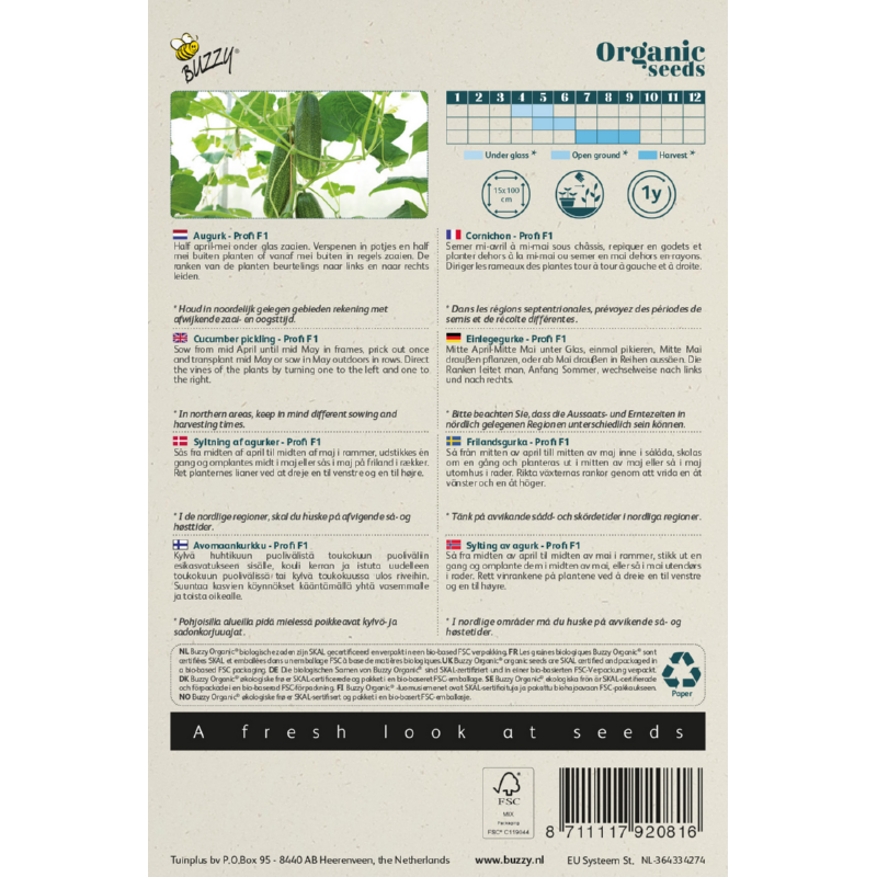 Buzzy® Organic Augurk Profi F1 (BIO)