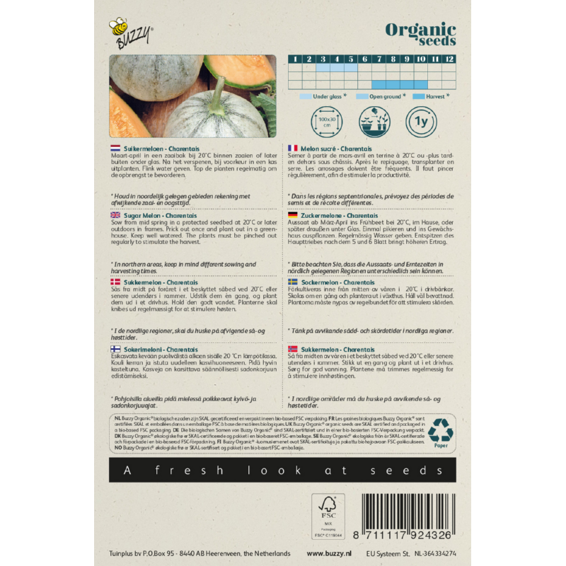 Buzzy® Organic Suikermeloen Charentais  (BIO)