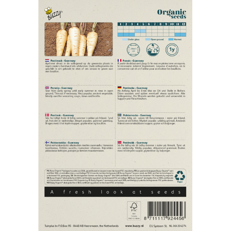 Buzzy® Organic Pastinaak Guernsey (BIO)