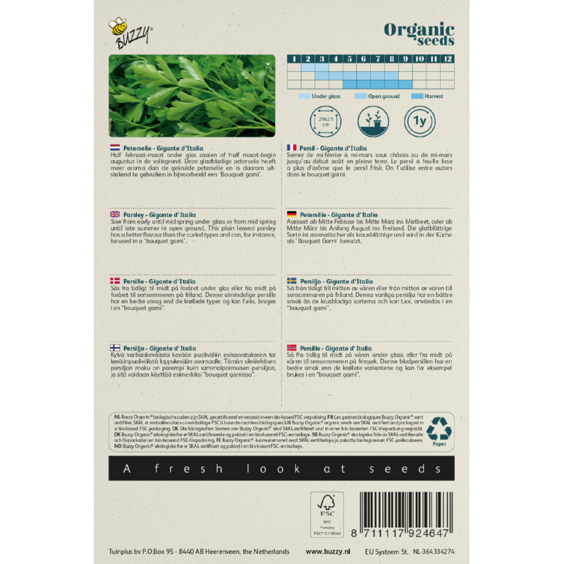 Buzzy® Organic Peterselie Gigante d'Italia  (BIO)
