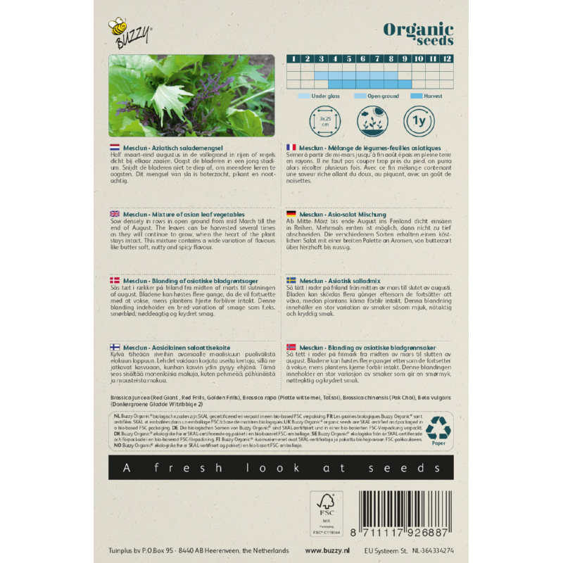 Buzzy® Organic Aziatische Mesclun (BIO)