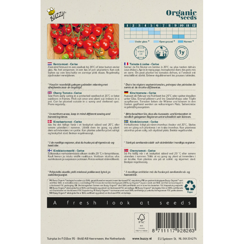 Buzzy® Organic Kerstomaten Cerise  (BIO)