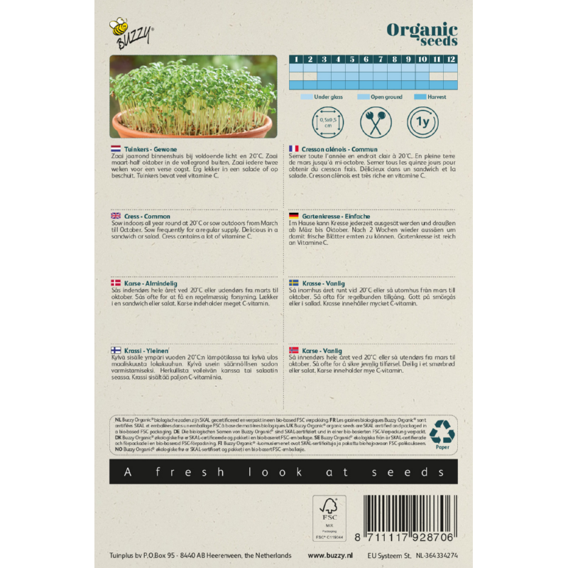 Buzzy® Organic Tuinkers Gewone  (BIO)