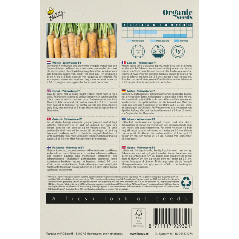 Buzzy® Organic Carrot Yellowstone F1 (BIO)
