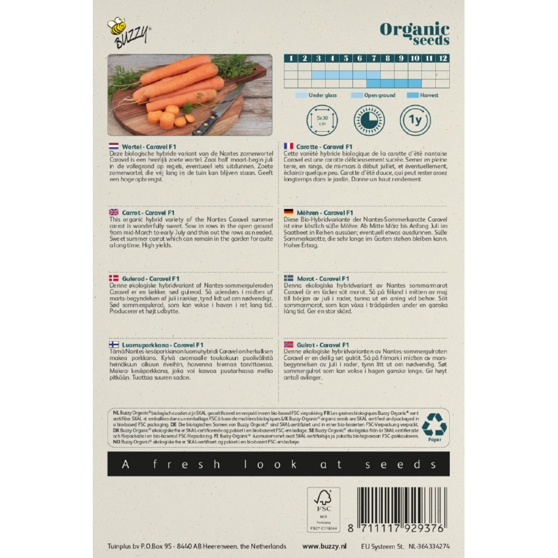 Buzzy® Organic Wortel Caravel F1 (BIO)