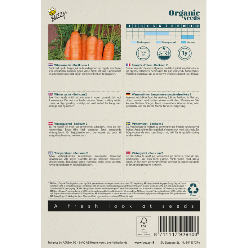 Buzzy® Organic Winter carrot Berlicum 2 (BIO)