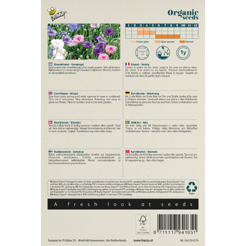 Buzzy® Organic Cornflower mixed (BIO)
