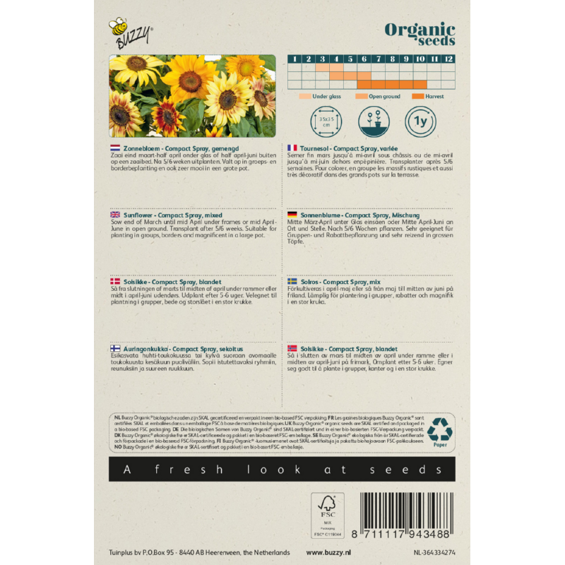 Buzzy® Organic Sunflower Compact Spray mixed(BIO)