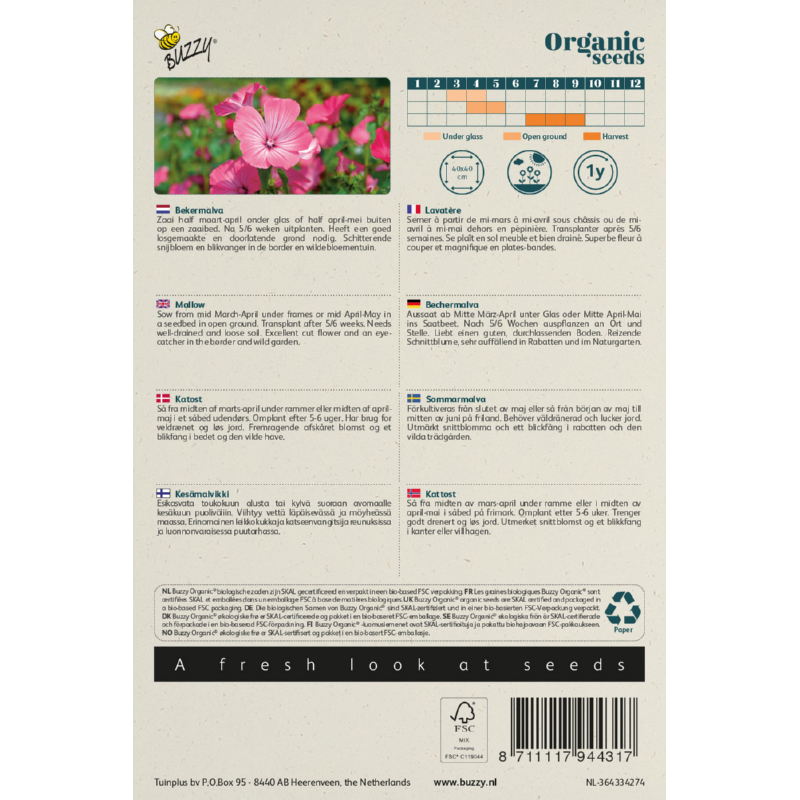 Buzzy® Organic Mallow rose/red(BIO)