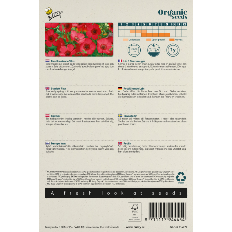 Buzzy® Organic Scarlett Flax (BIO)