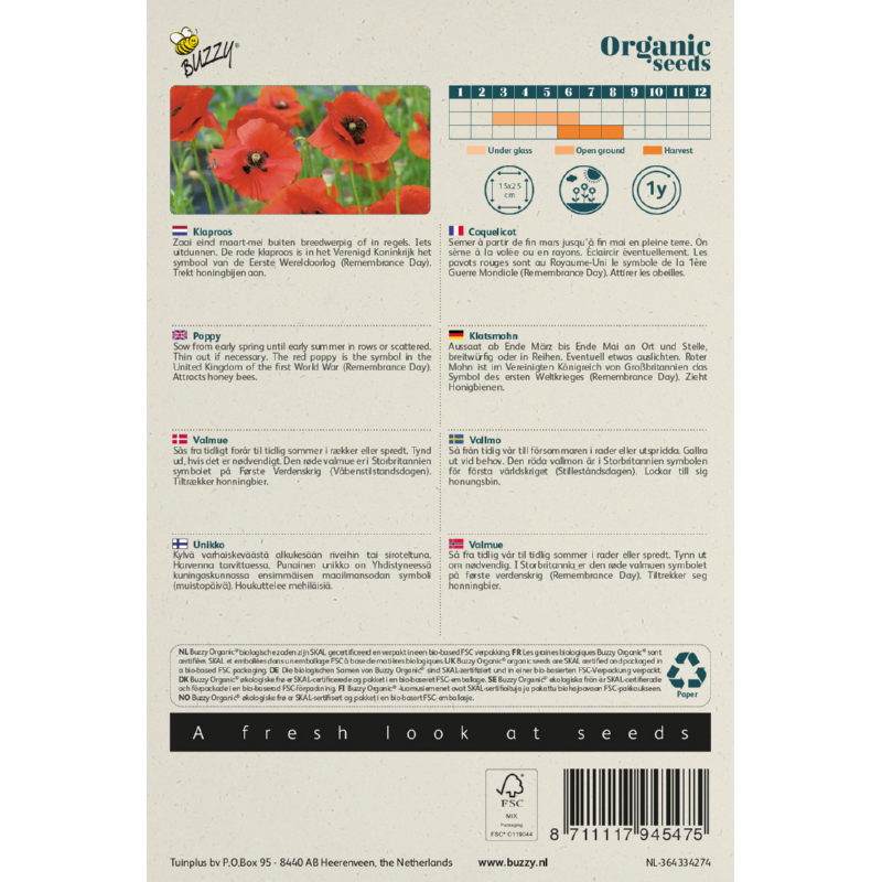 Buzzy® Organic Poppy red(BIO)