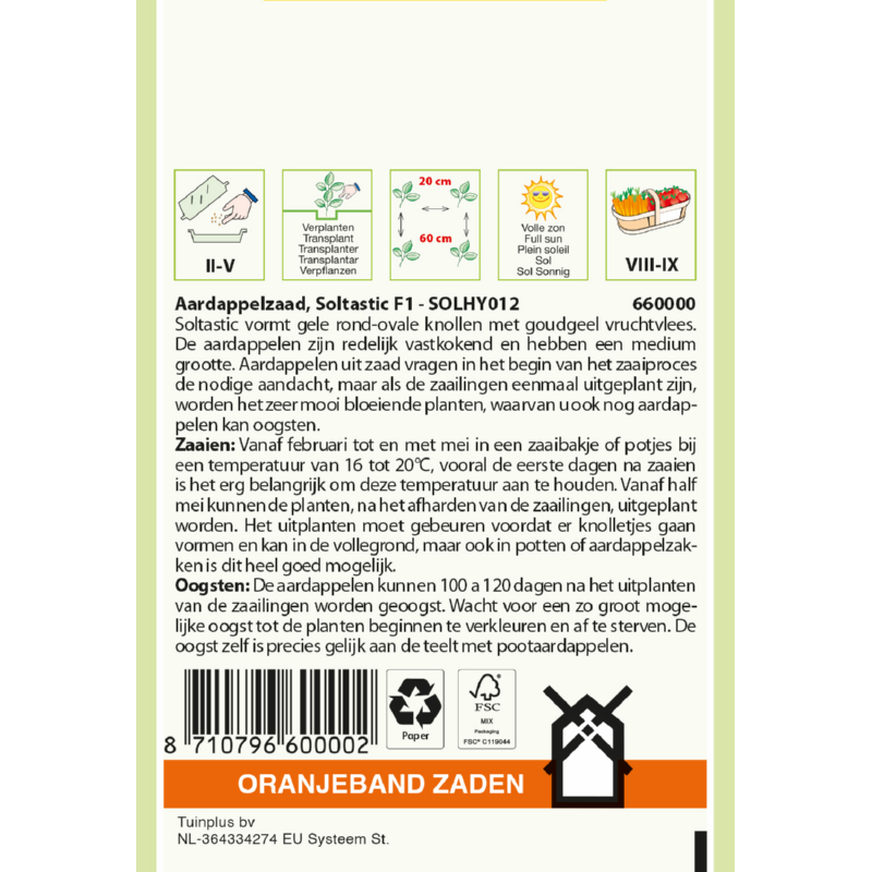 Oranjeband® Seed potato Soltastic F1 - SOLHY012