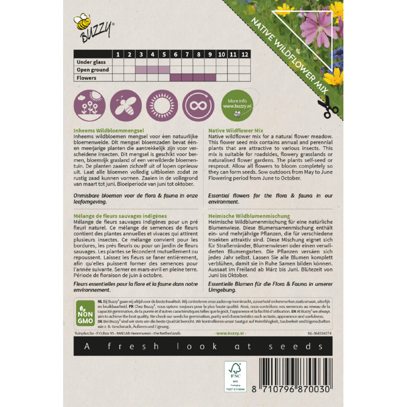Buzzy® Native Flowers, Wildflower Mix