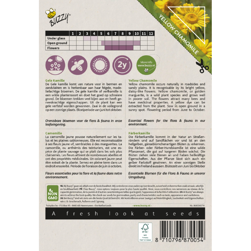 Buzzy® Native Flowers, Gele Kamille