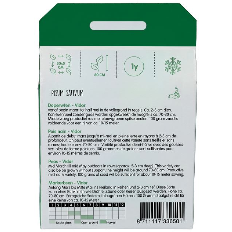 Doperwten Vidor, Gekreuktzadig, 100g