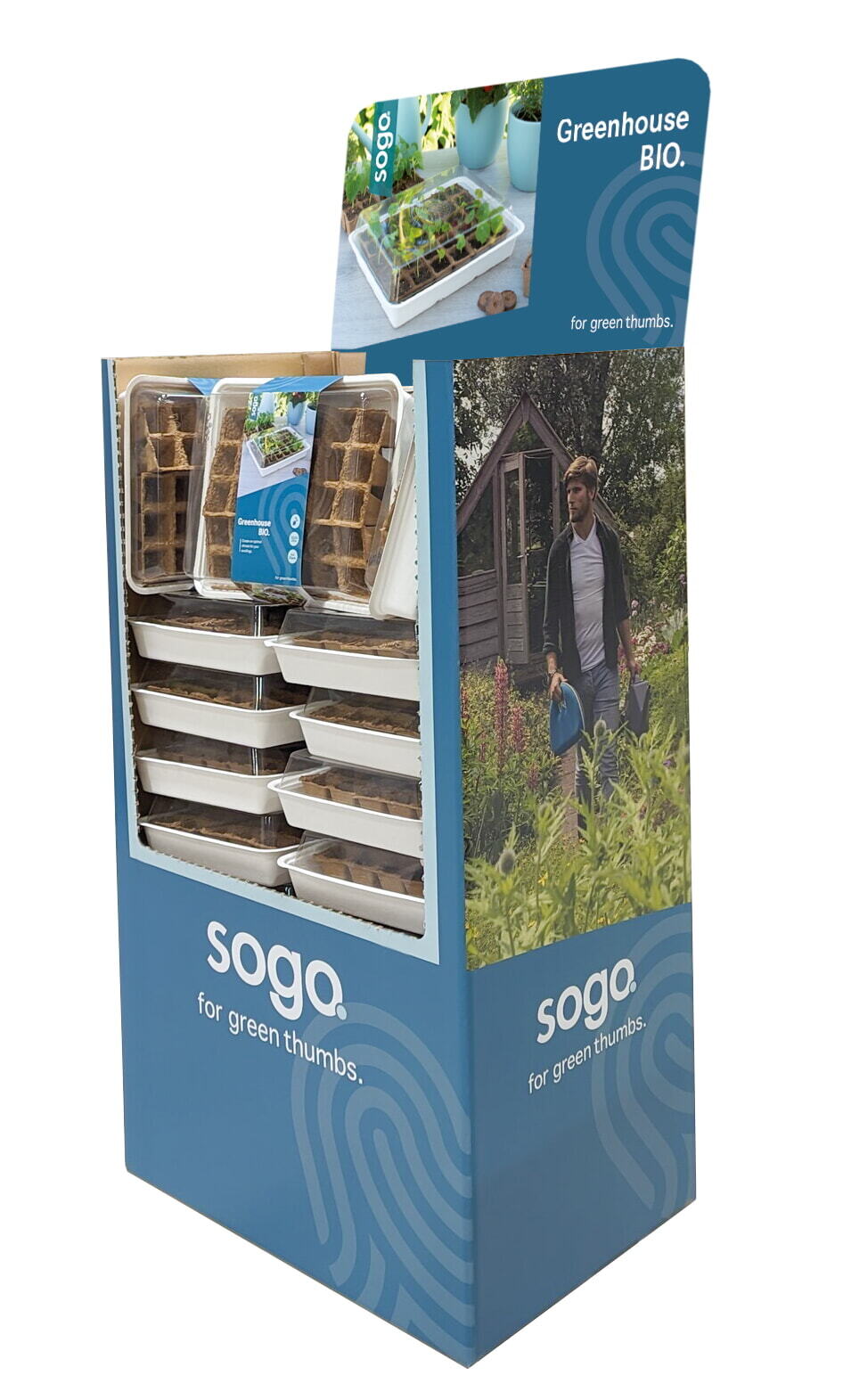 SOGO Display Bio Seedtray + 30 pots (24st)