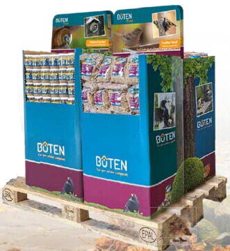 Actiepallet 4x 1/4 display