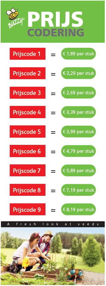 Prijscodering Buzzy Seeds