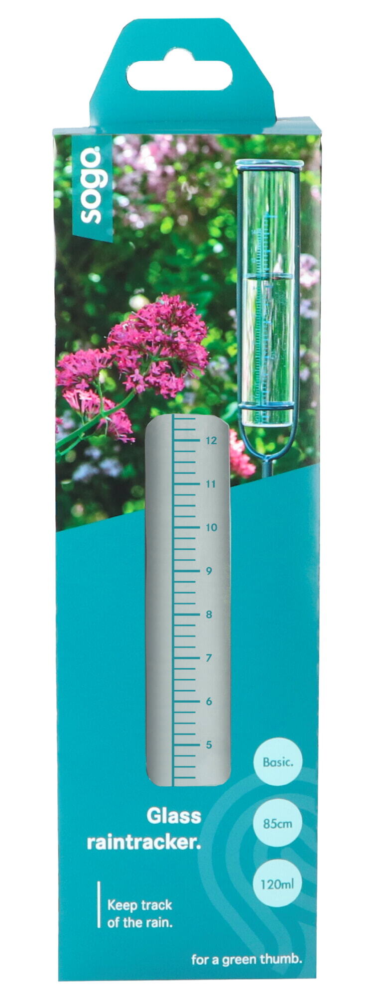 SOGO Regenmeter Glas op pin