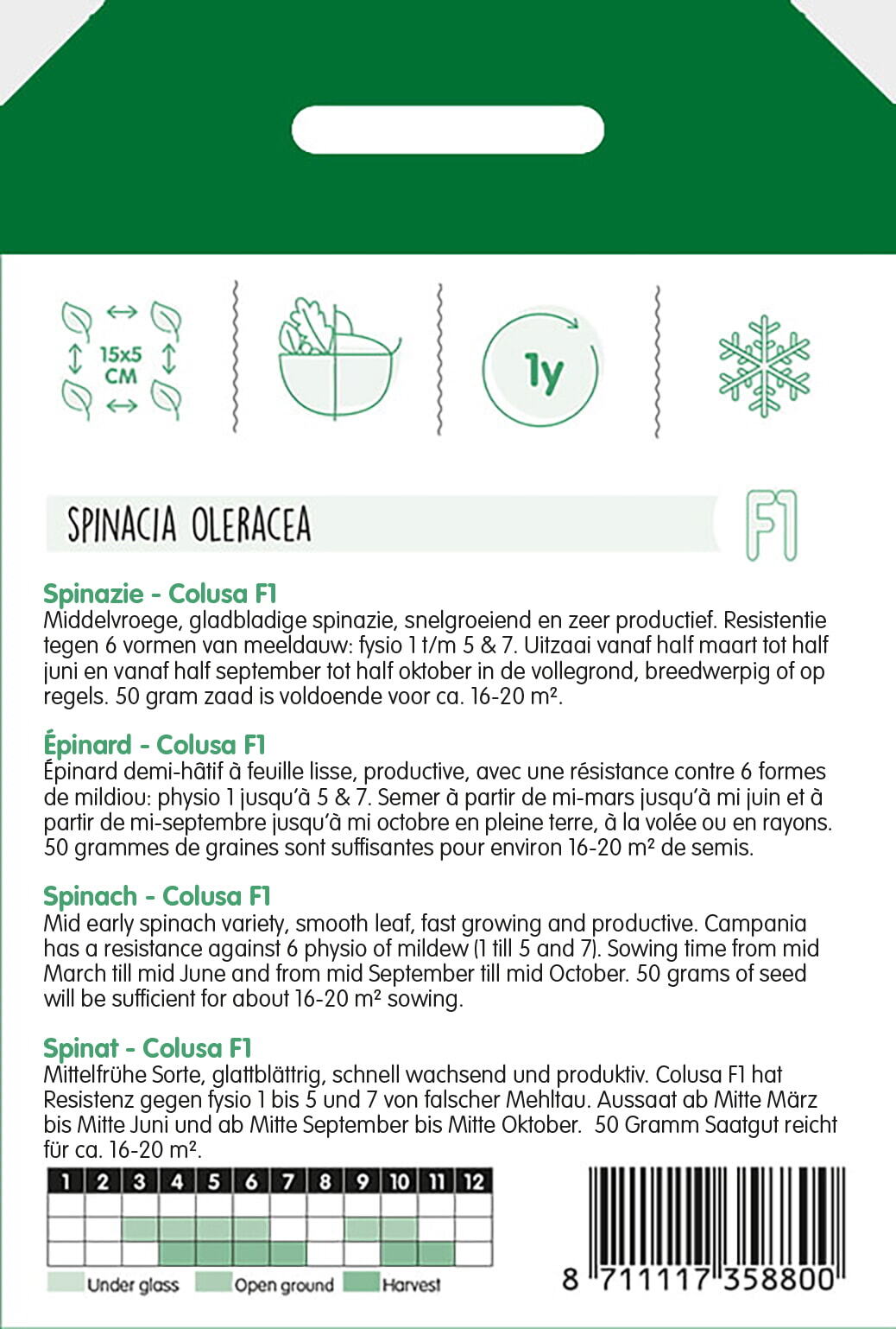 Spinazie Colusa F1, 50g