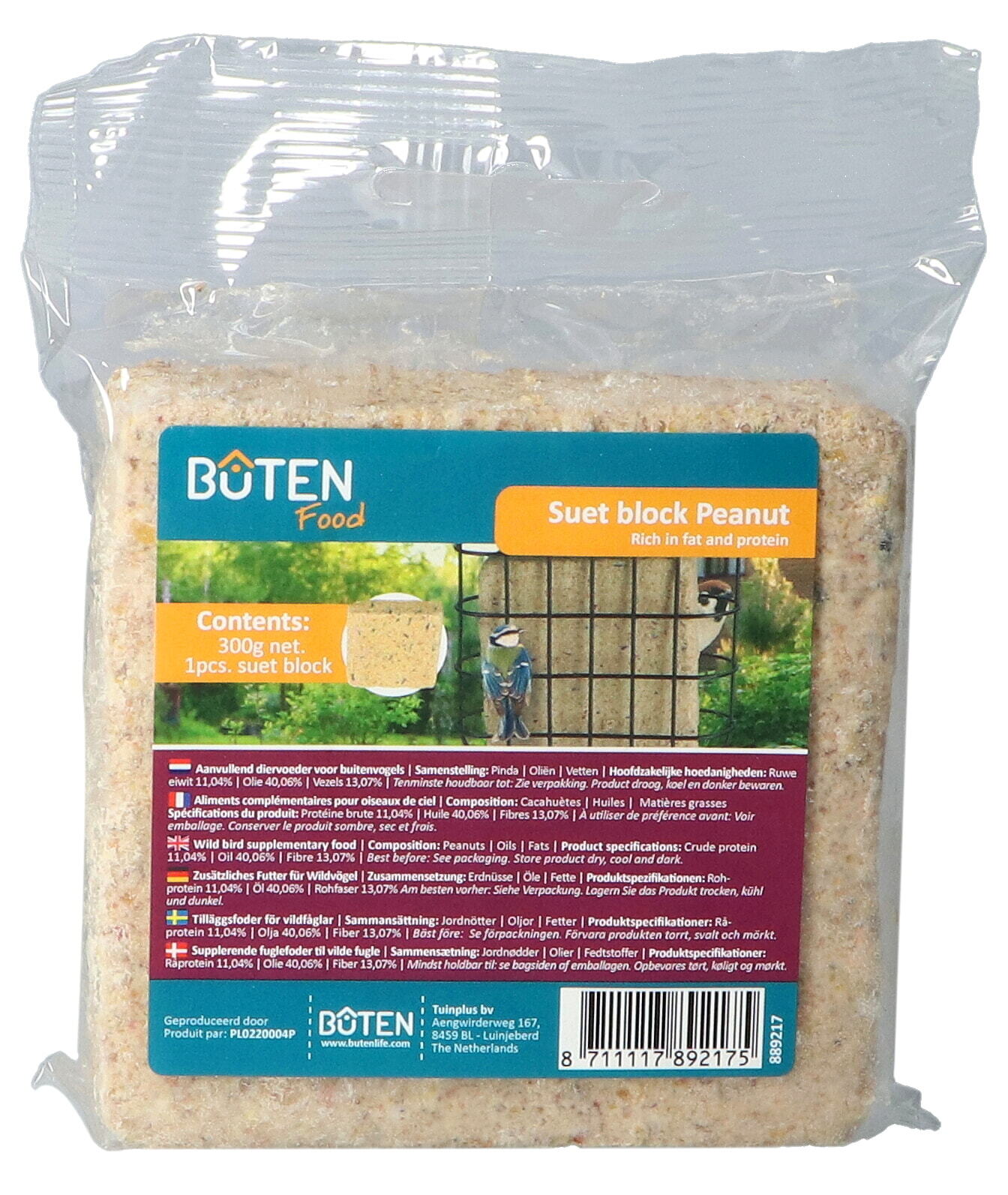 Bûten Food Fett Futterblock Erdnüss 300 gr.