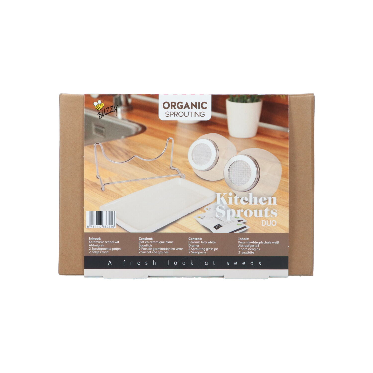 Buzzy® Organic Keimsprossen Duo Sprossenglas mit Samen