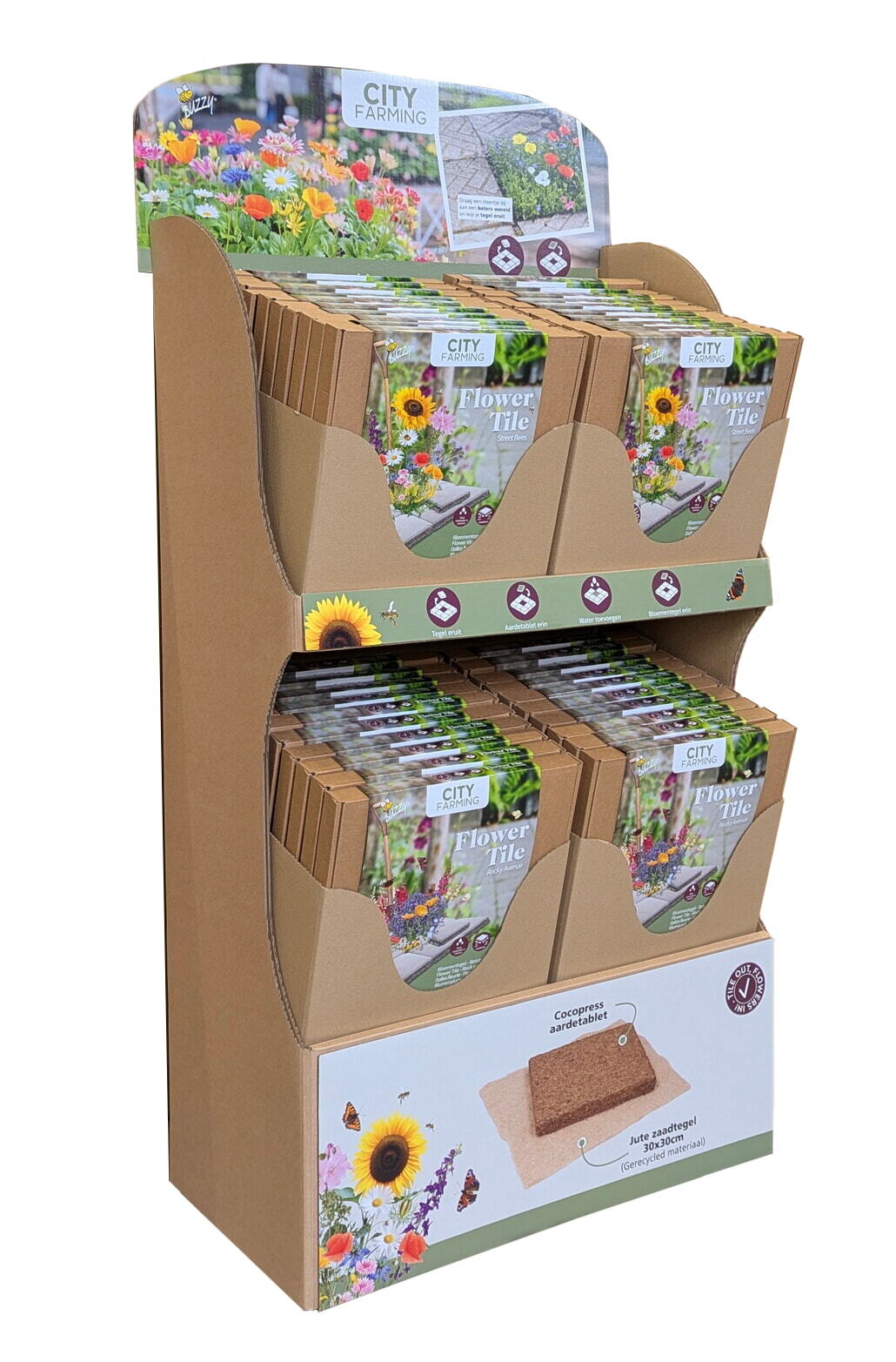 Display Buzzy® Flowertile 40st