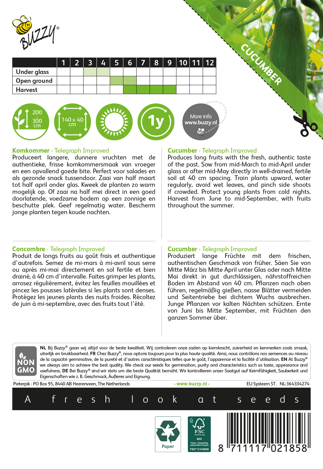 Buzzy® Komkommer Telegraph Improved