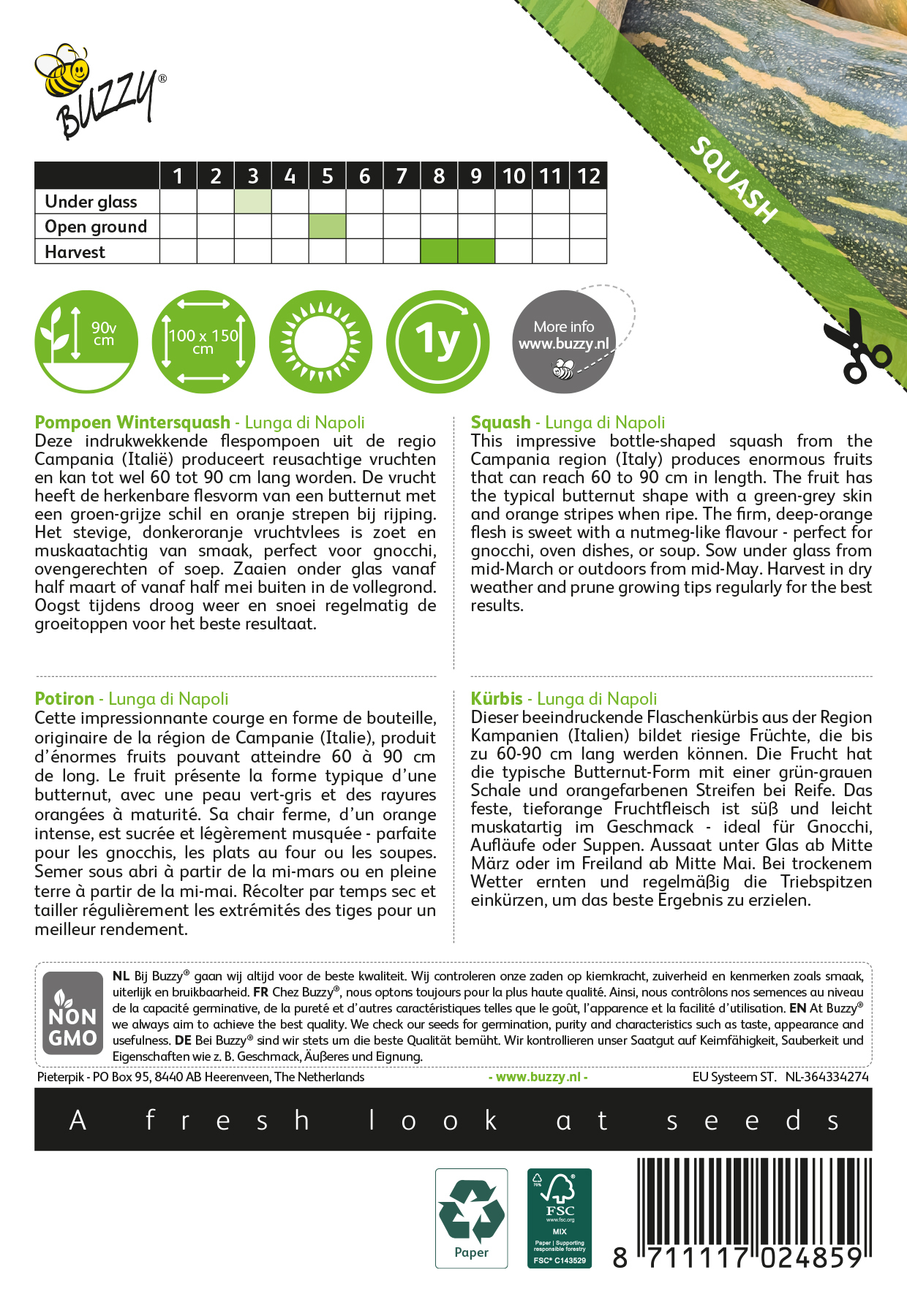 Buzzy® Squash Lunga di Napoli