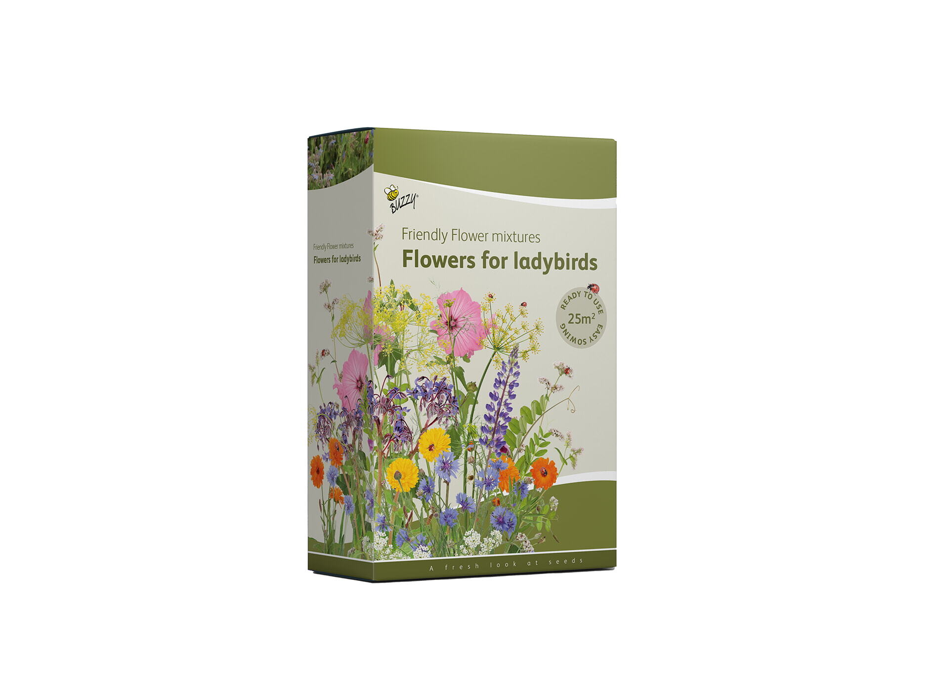 Buzzy® Strooidoosje Friendly Flow Lieveheersbeestjes 25m²