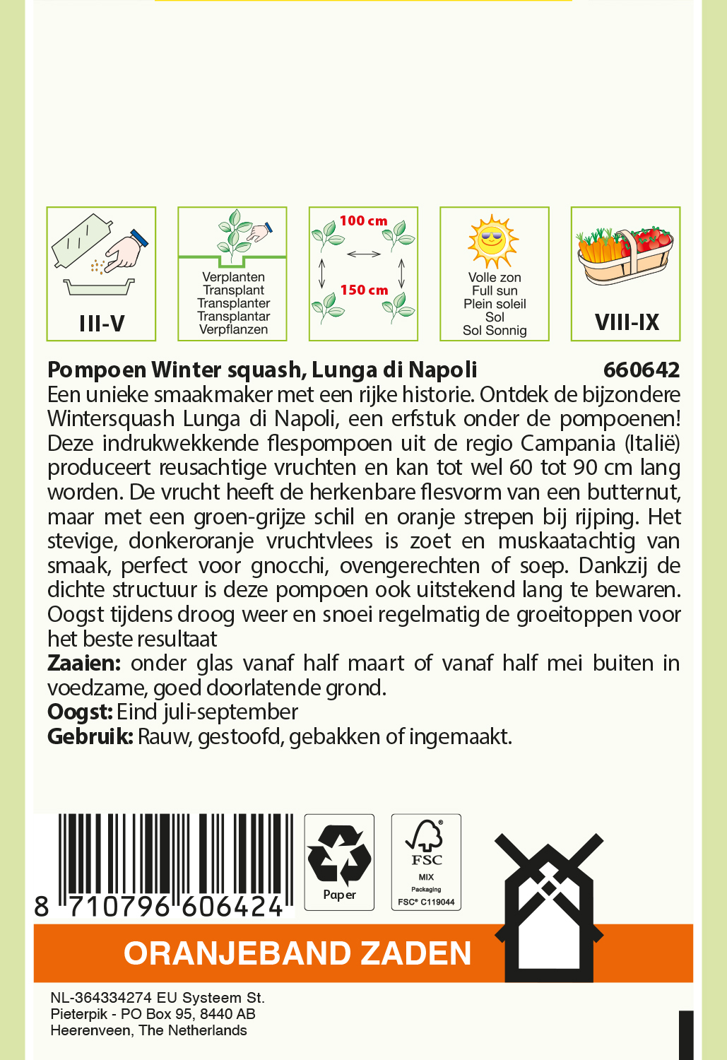 Oranjeband® Pumpkin Lunga di Napoli