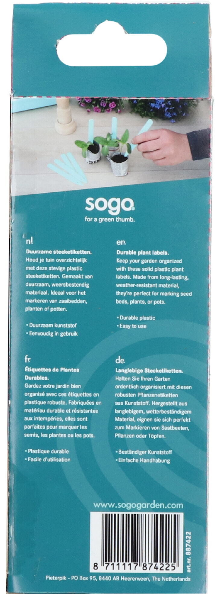 SOGO Duurzame steeketiketten 12.5cm 50st