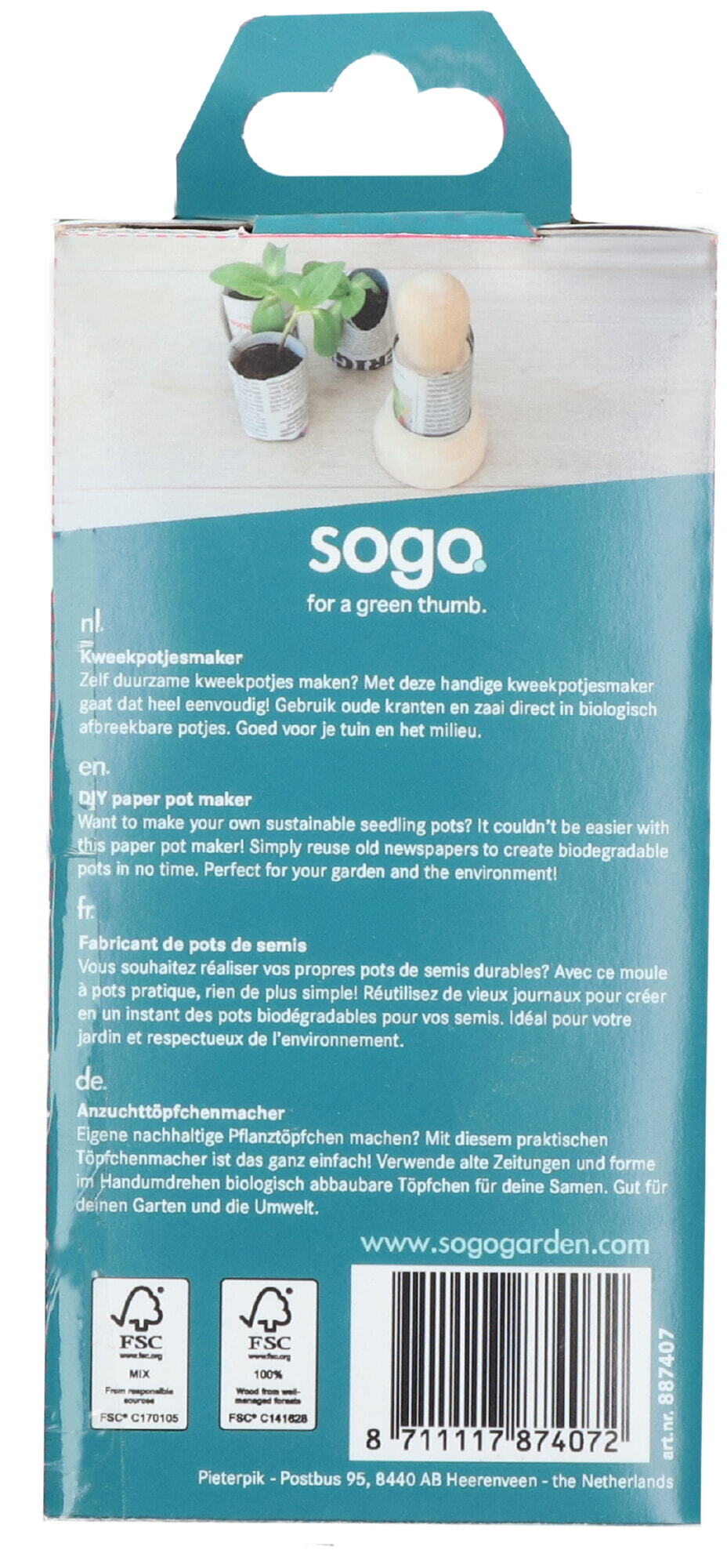 SOGO DIY paper pot maker